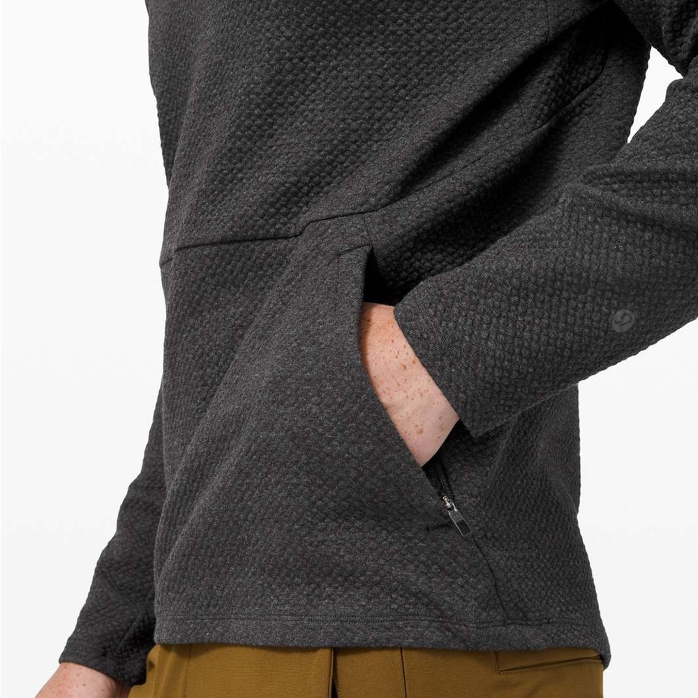 Lululemon At Ease Crew in Heathered Black Medium - Picture 4 of 9